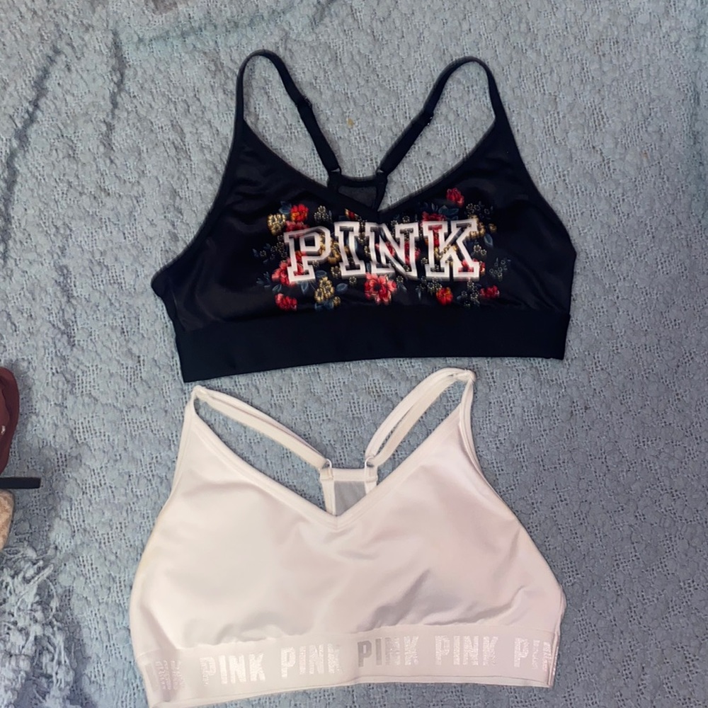 Pink sports bras